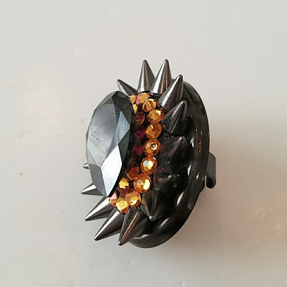 GASOLINE GLAMOUR spile ring hematite drop - Picture 4 of 5